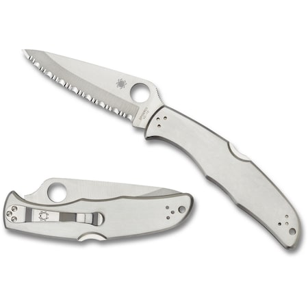 Spyderco 2024 Spyderco Endura 4 Stainless Serrated SPY-C10S